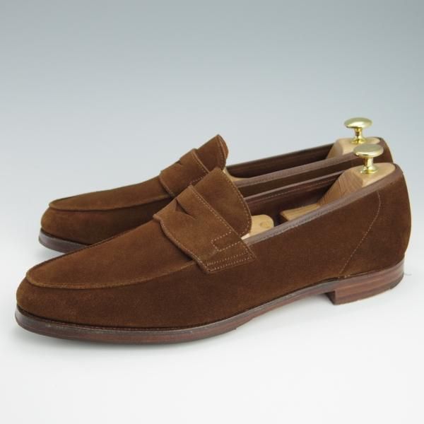 極上★クロケット&ジョーンズ 9.5E【★コインローファー/SELSEY】366ラスト/スエード/SNUFF/茶/メンズ/Crockett&Jones★f867