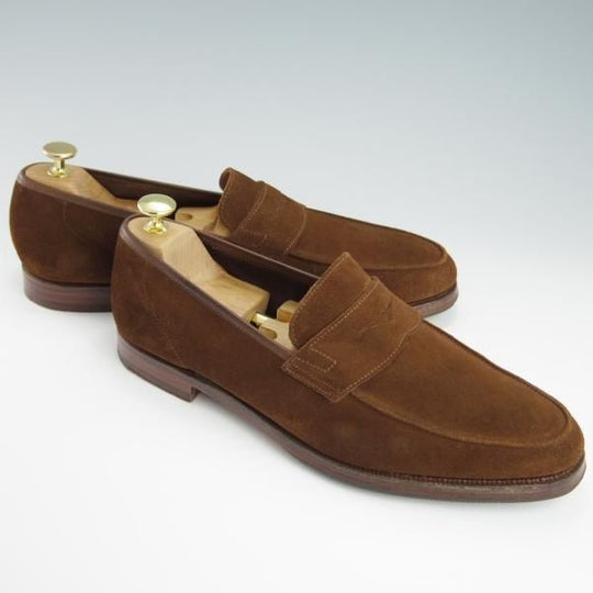 極上★クロケット&ジョーンズ 9.5E【★コインローファー/SELSEY】366ラスト/スエード/SNUFF/茶/メンズ/Crockett&Jones★f867