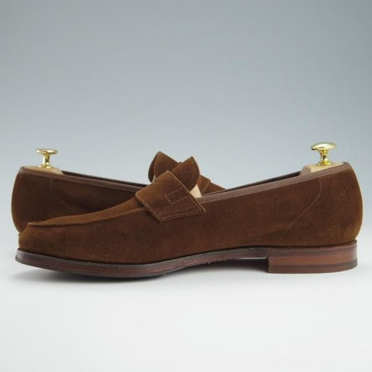 極上★クロケット&ジョーンズ 9.5E【★コインローファー/SELSEY】366ラスト/スエード/SNUFF/茶/メンズ/Crockett&Jones★f867
