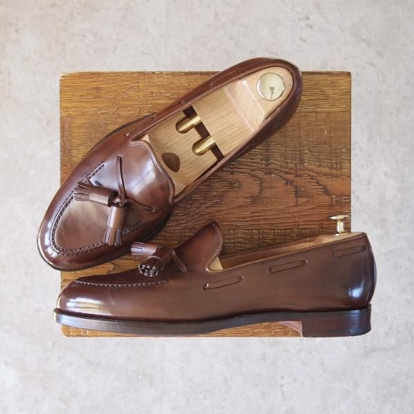 極上★クロケット&ジョーンズ 6.5E【定価￥86,900-★CAVENDISH 3/キャベンディッシュ3】タッセルローファー/濃茶/Crockett&Jones★f872