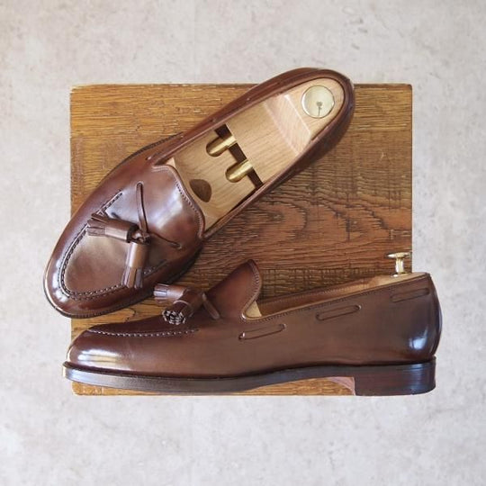 極上★クロケット&ジョーンズ 6.5E【定価￥86,900-★CAVENDISH 3/キャベンディッシュ3】タッセルローファー/濃茶/Crockett&Jones★f872