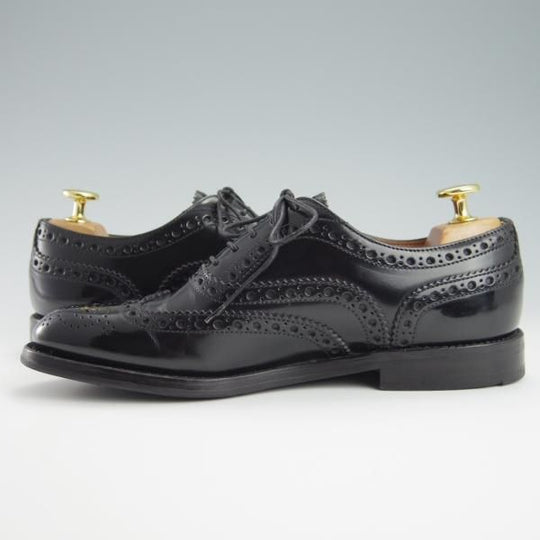 美品★チャーチ(レディース) SIZE 35.5【定価￥86,900-★バーウッド/BURWOOD WG】ポリッシュドバインダーカーフ/黒/Church's★f873