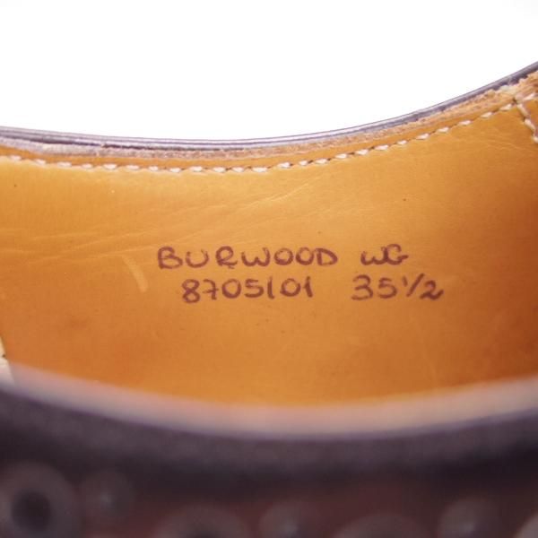 美品★チャーチ(レディース) SIZE 35.5【定価￥86,900-★バーウッド/BURWOOD WG】ポリッシュドバインダーカーフ/黒/Church's★f873