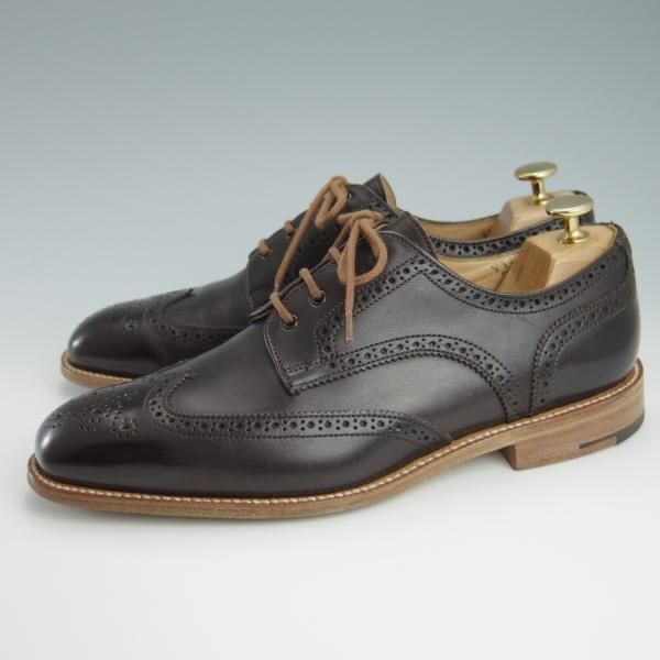 美品★トリッカーズ SIZE 8【★フルブローグ/M7070】カーフ/濃茶/メンズ/Tricker's★f881