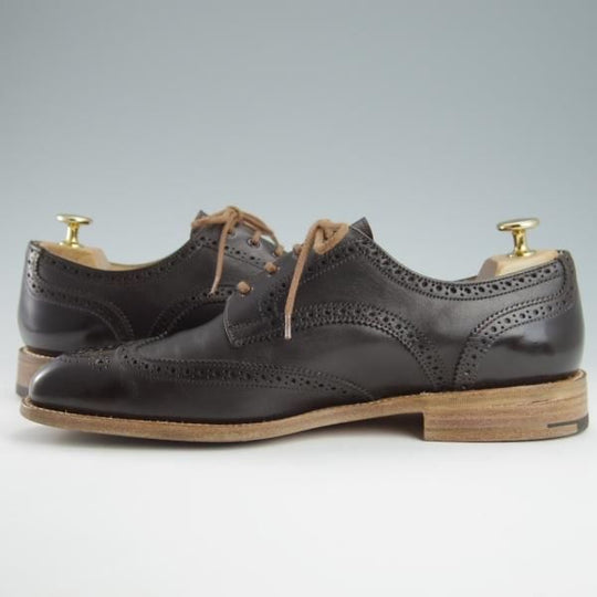 美品★トリッカーズ SIZE 8【★フルブローグ/M7070】カーフ/濃茶/メンズ/Tricker's★f881