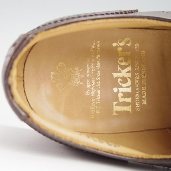 美品★トリッカーズ SIZE 8【★フルブローグ/M7070】カーフ/濃茶/メンズ/Tricker's★f881