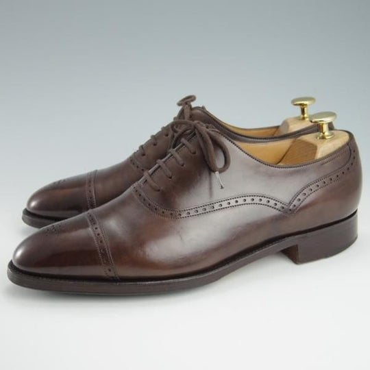 極上★ジョンロブ 7E【ミュージアムカーフ仕様★セミブローグ/TOWCESTER】7000ラスト/濃茶/メンズ/JOHN LOBB★f884