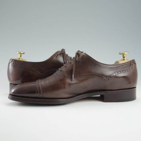 極上★ジョンロブ 7E【ミュージアムカーフ仕様★セミブローグ/TOWCESTER】7000ラスト/濃茶/メンズ/JOHN LOBB★f884