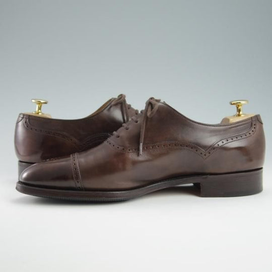 極上★ジョンロブ 7E【ミュージアムカーフ仕様★セミブローグ/TOWCESTER】7000ラスト/濃茶/メンズ/JOHN LOBB★f884