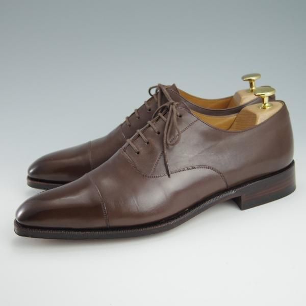 極美品★(スペイン製)MEERMIN/メルミン SIZE 8【グッドイヤーウェルテッド製法★ストレートチップ/濃茶】カーフ/メンズ★f885