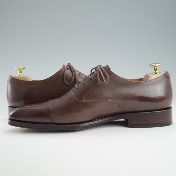 極美品★(スペイン製)MEERMIN/メルミン SIZE 8【グッドイヤーウェルテッド製法★ストレートチップ/濃茶】カーフ/メンズ★f885