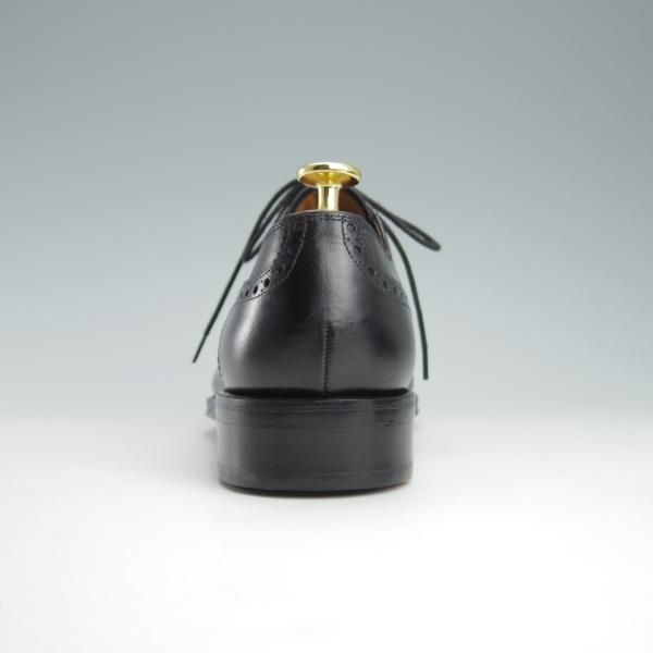 未使用★(スペイン製)YANKO/ヤンコ SIZE 6【グッドイヤーウェルテッド製法★セミブローグ/14468】カーフ/黒/メンズ★f887