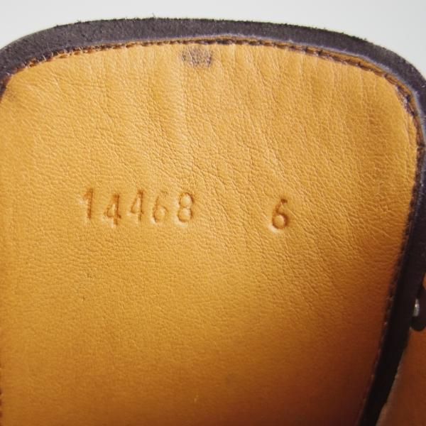 未使用★(スペイン製)YANKO/ヤンコ SIZE 6【グッドイヤーウェルテッド製法★セミブローグ/14468】カーフ/黒/メンズ★f887