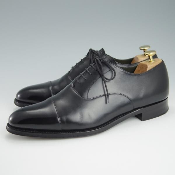 極上★(英)チーニー 7.5F【貴重★伊勢丹メンズ別注/半カラス仕上げ】11028ラスト/ストレートチップ/カーフ/黒/ISETAN/CHEANEY★f890