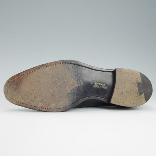 極上★(英)チーニー 7.5F【貴重★伊勢丹メンズ別注/半カラス仕上げ】11028ラスト/ストレートチップ/カーフ/黒/ISETAN/CHEANEY★f890