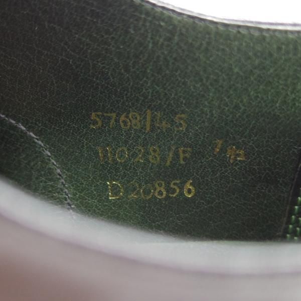 極上★(英)チーニー 7.5F【貴重★伊勢丹メンズ別注/半カラス仕上げ】11028ラスト/ストレートチップ/カーフ/黒/ISETAN/CHEANEY★f890