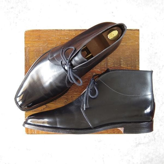 美品★ジョンロブ 7D【定価￥264,000-★ROMSEY/ロムゼイ】8000ラスト/チャッカブーツ/カーフ/黒/メンズ/JOHN LOBB★f896