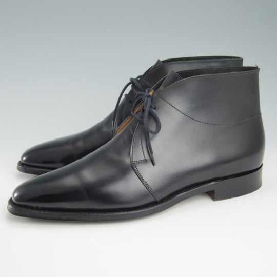 美品★ジョンロブ 7D【定価￥264,000-★ROMSEY/ロムゼイ】8000ラスト/チャッカブーツ/カーフ/黒/メンズ/JOHN LOBB★f896