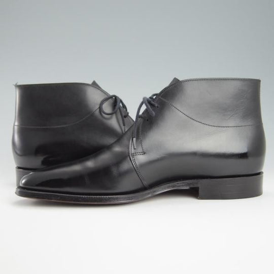 美品★ジョンロブ 7D【定価￥264,000-★ROMSEY/ロムゼイ】8000ラスト/チャッカブーツ/カーフ/黒/メンズ/JOHN LOBB★f896