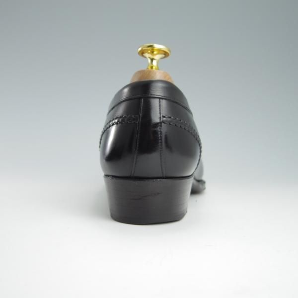 極上★シェットランドフォックス SIZE 6【モデル定価￥63,800-★ルートン/081F】コインローファー/カーフ/黒/メンズ/Shetlandfox★f897