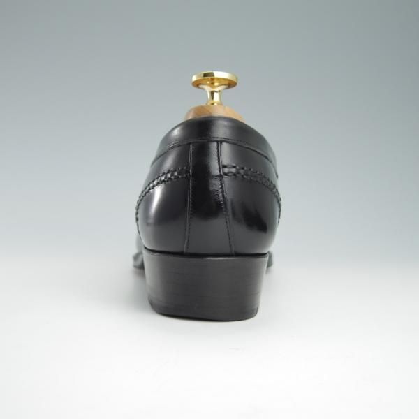 極上★シェットランドフォックス SIZE 6【モデル定価￥63,800-★ルートン/081F】コインローファー/カーフ/黒/メンズ/Shetlandfox★f897