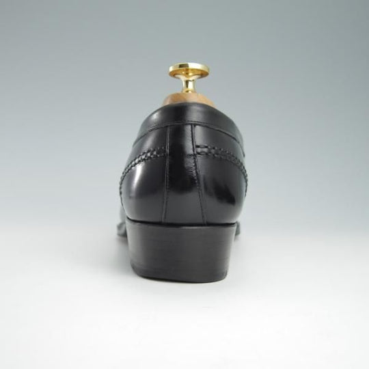 極上★シェットランドフォックス SIZE 6【モデル定価￥63,800-★ルートン/081F】コインローファー/カーフ/黒/メンズ/Shetlandfox★f897