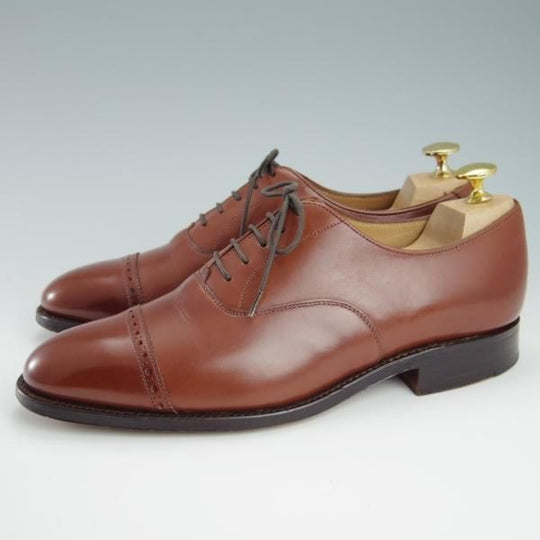 極上★(英)チーニー 6.5E【★ロイドフットウェア別注/Lloyd Footwear】Mシリーズ/89ラスト/パンチドキャップトゥ/カーフ/茶/CHEANEY★f900