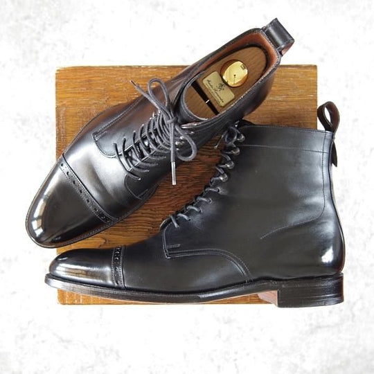 極上★(英)グレンソン 6.5F【最上級★G-ZEROライン/レースアップブーツ】カーフ/黒/メンズ/GRENSON★f901