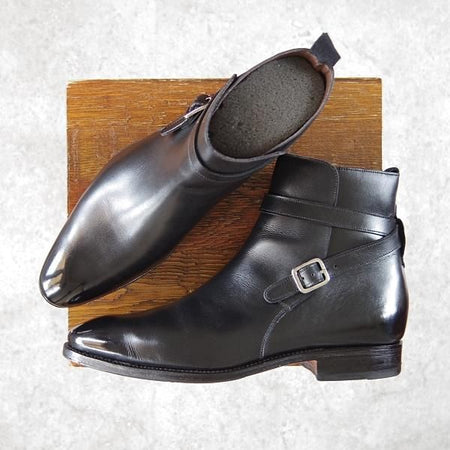 美品★(スペイン製)CARMINA/カルミナ SIZE 6【定価￥83,600-★ジョッパーブーツ/80106】DEIAラスト/ボックスカーフ/黒/メンズ★f902