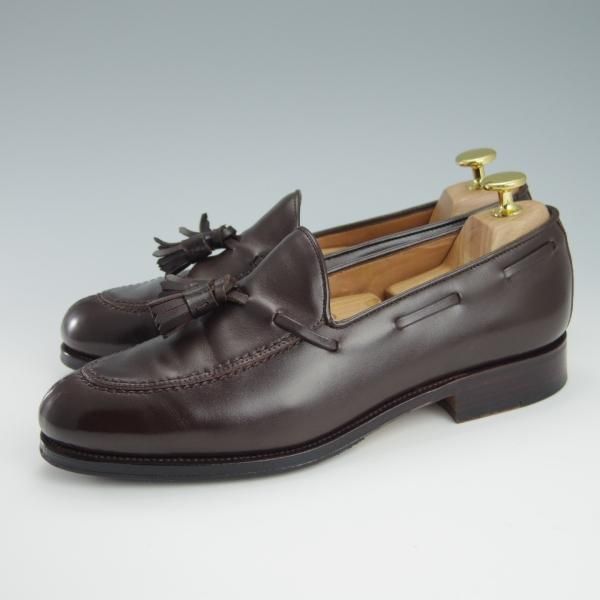 美品★(スペイン製)CARMINA/カルミナ SIZE 5.5【定価￥72,600-★タッセルローファー/734】FORESTラスト/ボックスカーフ/MARRON★f903
