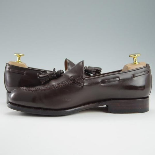 美品★(スペイン製)CARMINA/カルミナ SIZE 5.5【定価￥72,600-★タッセルローファー/734】FORESTラスト/ボックスカーフ/MARRON★f903