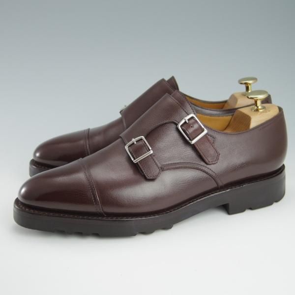 極美品★ジョンロブ 6.5E【モデル定価￥206,800-★WILLIAM/ウィリアム】9795Rラスト/ダブルモンク/グレインレザー/濃茶/JOHN LOBB★f906