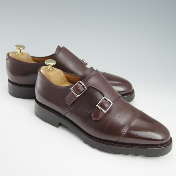 極美品★ジョンロブ 6.5E【モデル定価￥206,800-★WILLIAM/ウィリアム】9795Rラスト/ダブルモンク/グレインレザー/濃茶/JOHN LOBB★f906