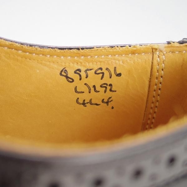 美品★トリッカーズ(レディース) SIZE 4.5【モデル定価￥78,840-★フルブローグ/L7292】短靴/パテントレザー/エナメル/黒/Tricker's★f912