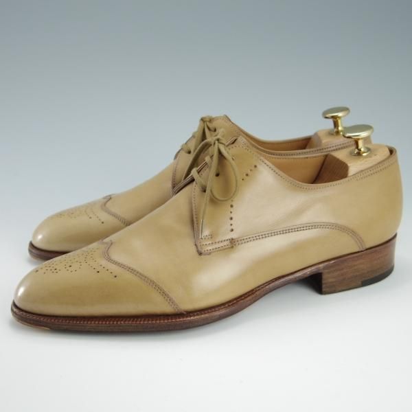 極上★ジョンロブ 6.5D【貴重★ショートウイング/AINTREE】1105ラスト/カーフ/薄茶/メンズ/JOHN LOBB★f916