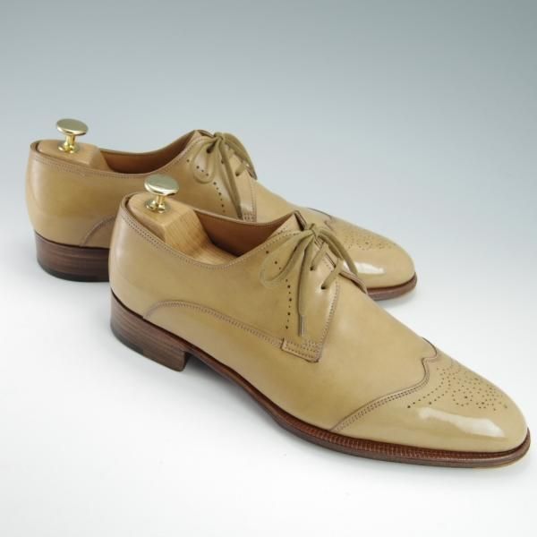 極上★ジョンロブ 6.5D【貴重★ショートウイング/AINTREE】1105ラスト/カーフ/薄茶/メンズ/JOHN LOBB★f916