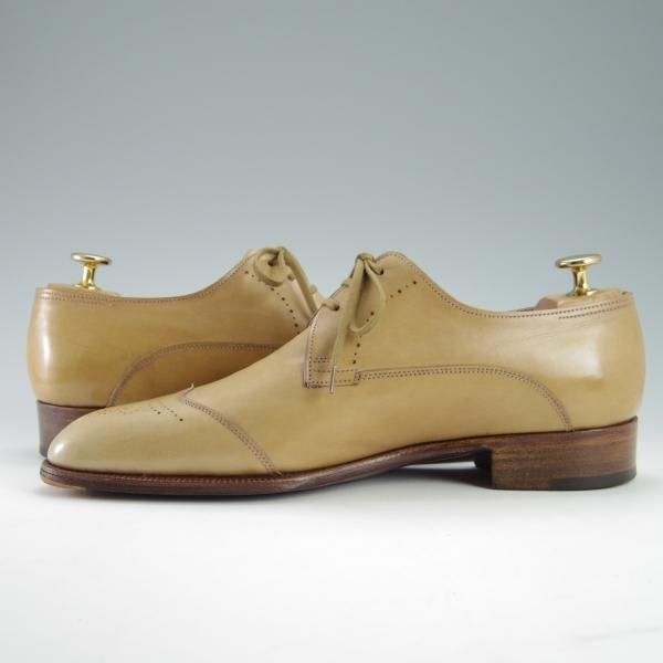 極上★ジョンロブ 6.5D【貴重★ショートウイング/AINTREE】1105ラスト/カーフ/薄茶/メンズ/JOHN LOBB★f916