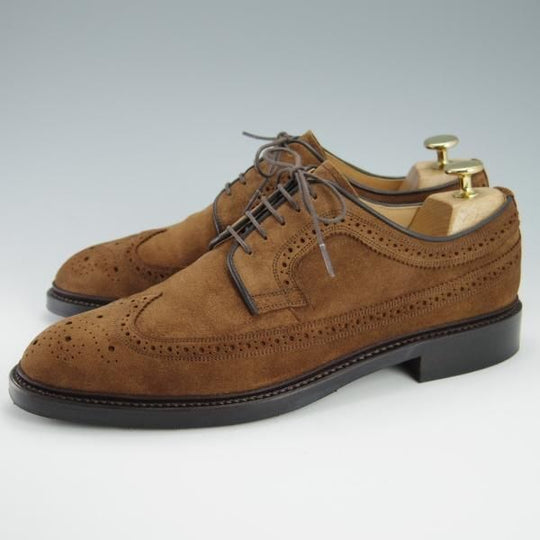 極美品★宮城興業 25.5E【オーダー価格￥52,800-★(墨田)fibonacciネーム/(英)C.F.ステッド社のスーパーバック仕様】茶★f917