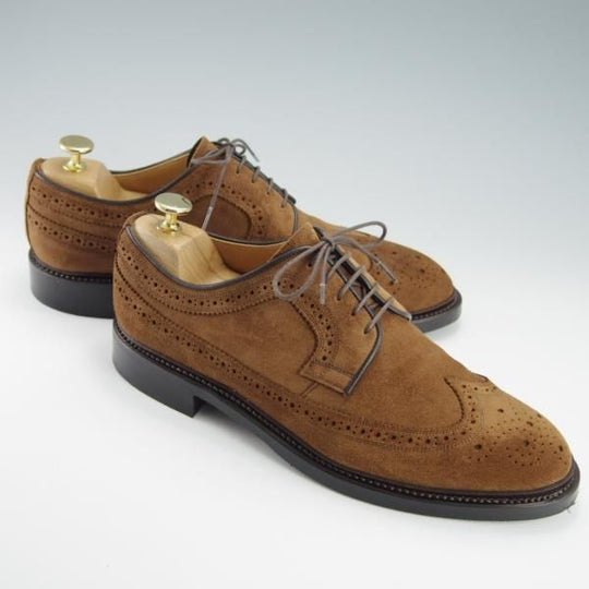 極美品★宮城興業 25.5E【オーダー価格￥52,800-★(墨田)fibonacciネーム/(英)C.F.ステッド社のスーパーバック仕様】茶★f917