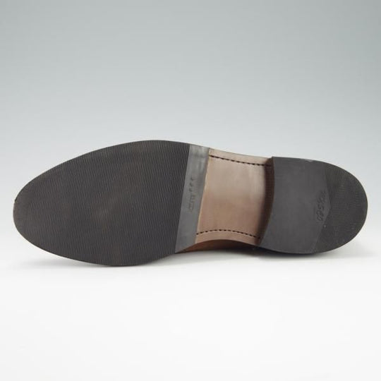 極美品★宮城興業 25.5E【オーダー価格￥52,800-★(墨田)fibonacciネーム/(英)C.F.ステッド社のスーパーバック仕様】茶★f917