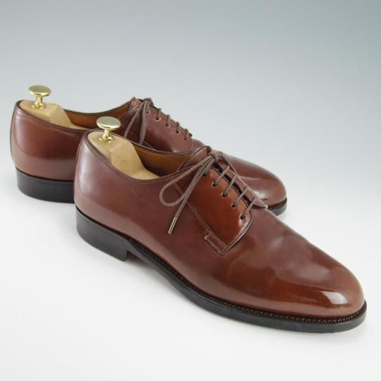 極上★(伊)タニノクリスチー SIZE 7.5【貴重★ウイスキー色コードバン/グッドイヤーウェルテッド製法】茶/TANINO CRISCI★f920