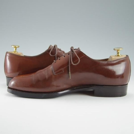 極上★(伊)タニノクリスチー SIZE 7.5【貴重★ウイスキー色コードバン/グッドイヤーウェルテッド製法】茶/TANINO CRISCI★f920