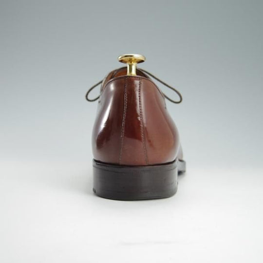 極上★(伊)タニノクリスチー SIZE 7.5【貴重★ウイスキー色コードバン/グッドイヤーウェルテッド製法】茶/TANINO CRISCI★f920