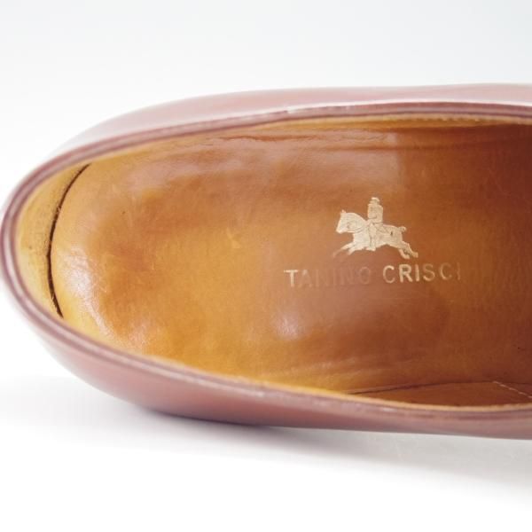 極上★(伊)タニノクリスチー SIZE 7.5【貴重★ウイスキー色コードバン/グッドイヤーウェルテッド製法】茶/TANINO CRISCI★f920