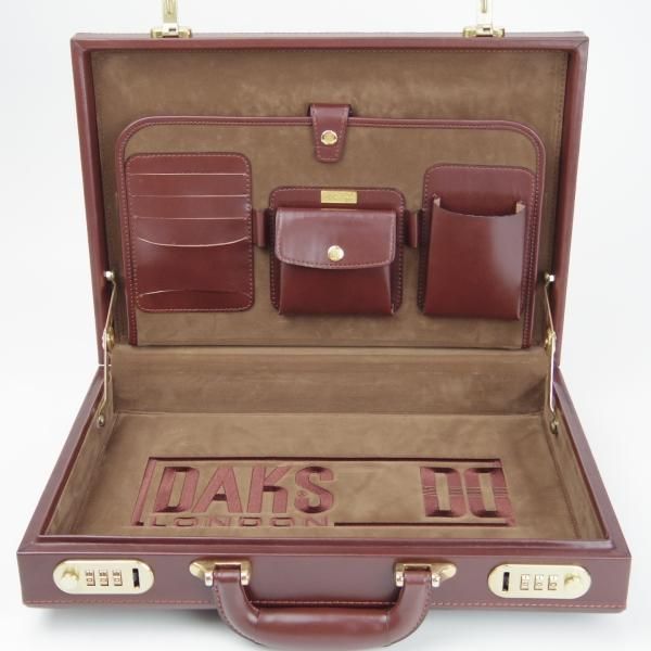 極上☆(英)ダックス/DAKS【貴重☆レザー/アタッシュケース】メンズ