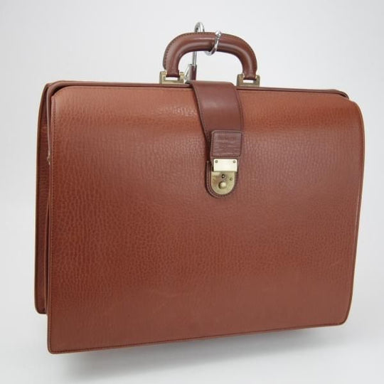 極上★(英)バーバリー/Burberry【貴重★レザー/ダレスバッグ】メンズ/ビジネス/バッグ/ブリーフケース/茶/革/鞄★N5667