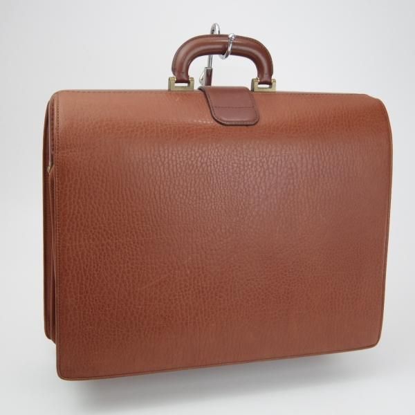 極上★(英)バーバリー/Burberry【貴重★レザー/ダレスバッグ】メンズ/ビジネス/バッグ/ブリーフケース/茶/革/鞄★N5667