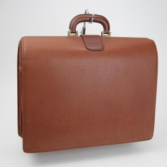 極上★(英)バーバリー/Burberry【貴重★レザー/ダレスバッグ】メンズ/ビジネス/バッグ/ブリーフケース/茶/革/鞄★N5667