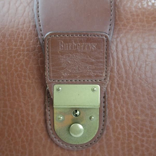 極上★(英)バーバリー/Burberry【貴重★レザー/ダレスバッグ】メンズ/ビジネス/バッグ/ブリーフケース/茶/革/鞄★N5667