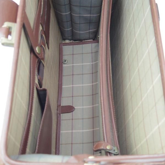 極上★(英)バーバリー/Burberry【貴重★レザー/ダレスバッグ】メンズ/ビジネス/バッグ/ブリーフケース/茶/革/鞄★N5667